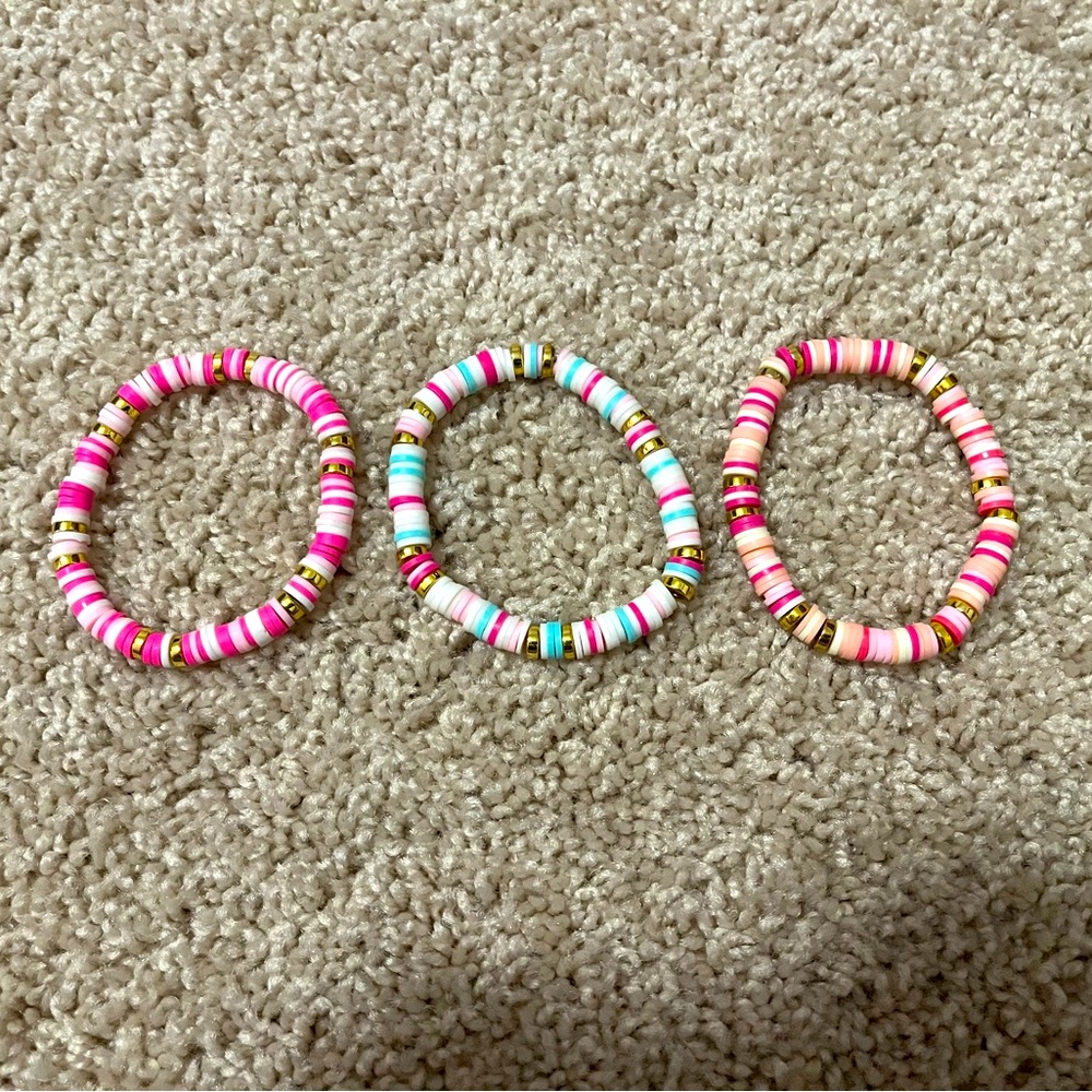 3 Heishi Bead bracelets